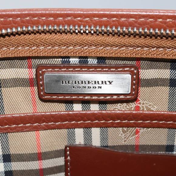 Burberrys Clutch Bag Leather Brown Auth ep4543 - Picture 9 of 16